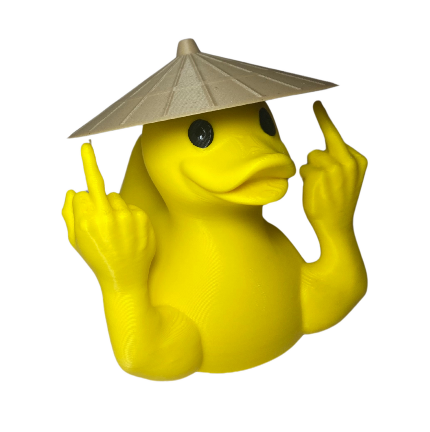 Dashboard Middle Finger Duck - Funny Car Decor with Suction Cup & Velcro, Rude Gag Gift for Drivers