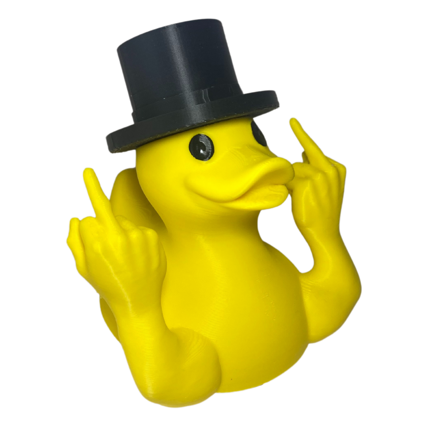 Dashboard Middle Finger Duck - Funny Car Decor with Suction Cup & Velcro, Rude Gag Gift for Drivers