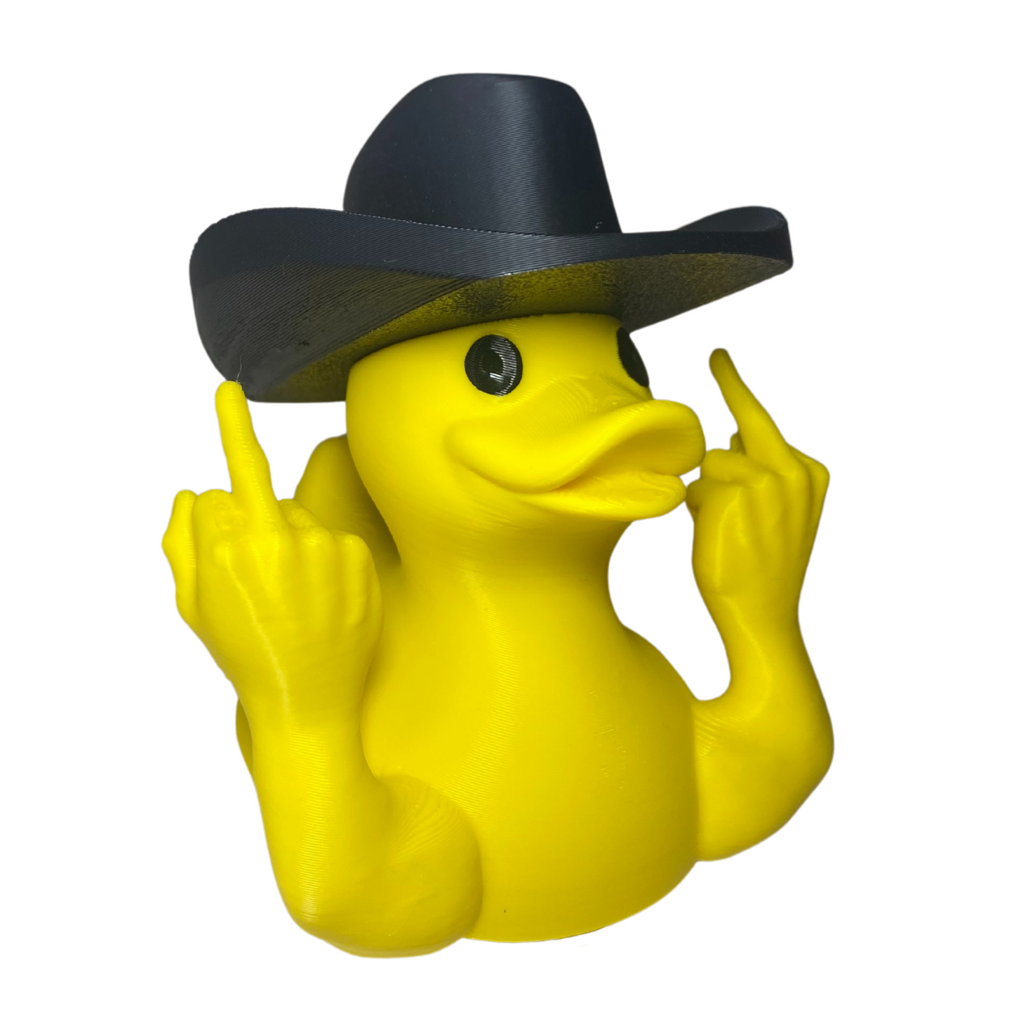 Dashboard Middle Finger Duck - Funny Car Decor with Suction Cup & Velcro, Rude Gag Gift for Drivers