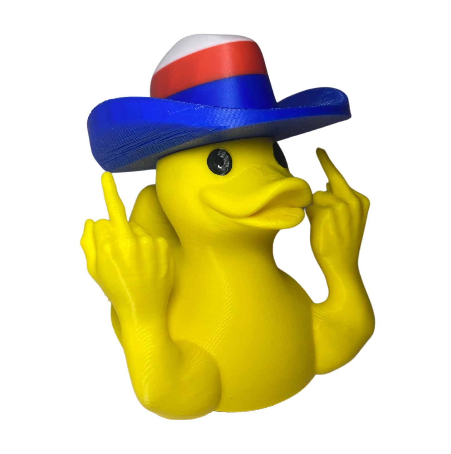 Dashboard Middle Finger Duck - Funny Car Decor with Suction Cup & Velcro, Rude Gag Gift for Drivers