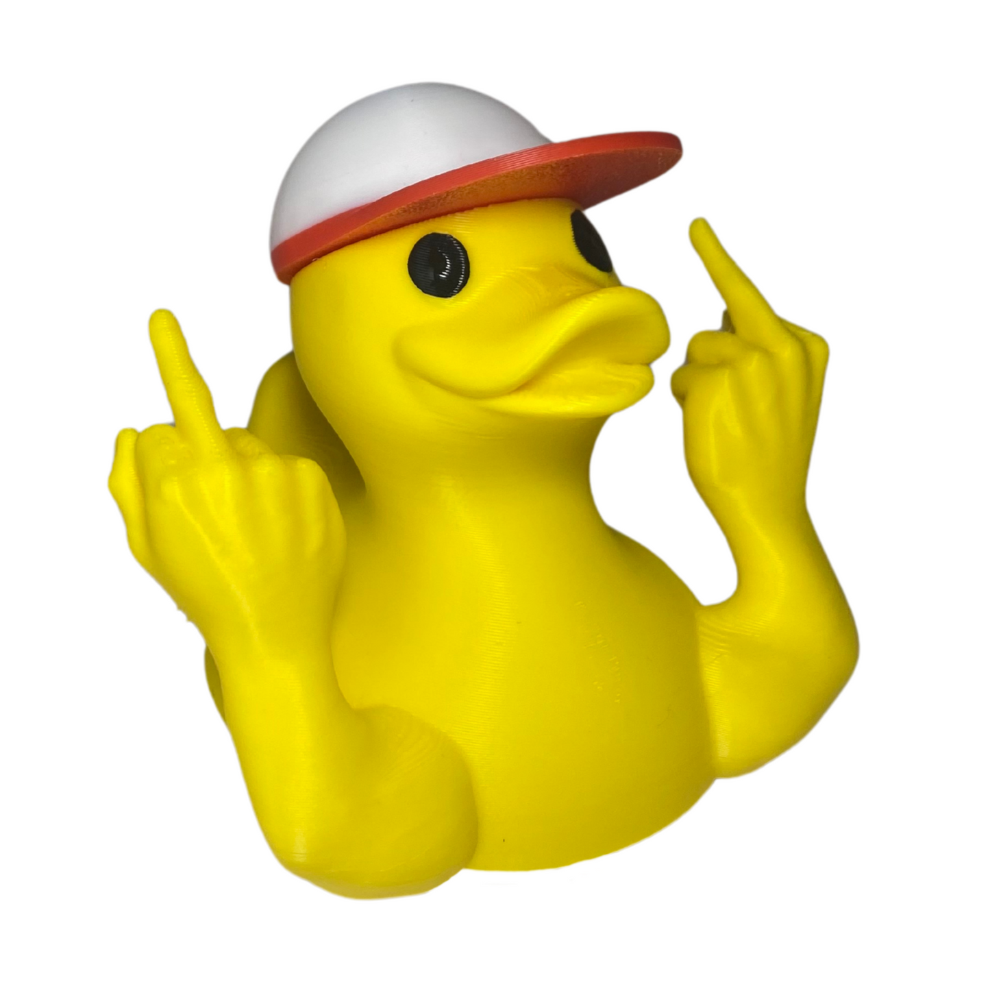 Dashboard Middle Finger Duck - Funny Car Decor with Suction Cup & Velcro, Rude Gag Gift for Drivers